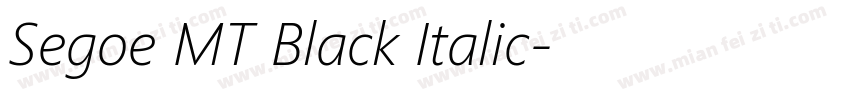 Segoe MT Black Italic字体转换